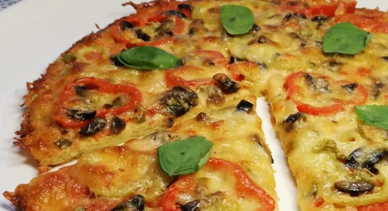 Grated Zucchini Pizza  – Guilt Free & Delicious!